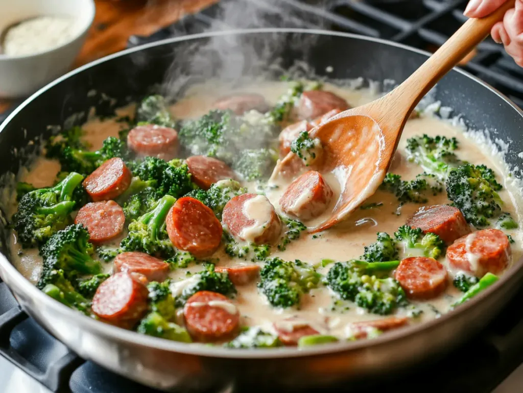 Creamy Kielbasa Broccoli