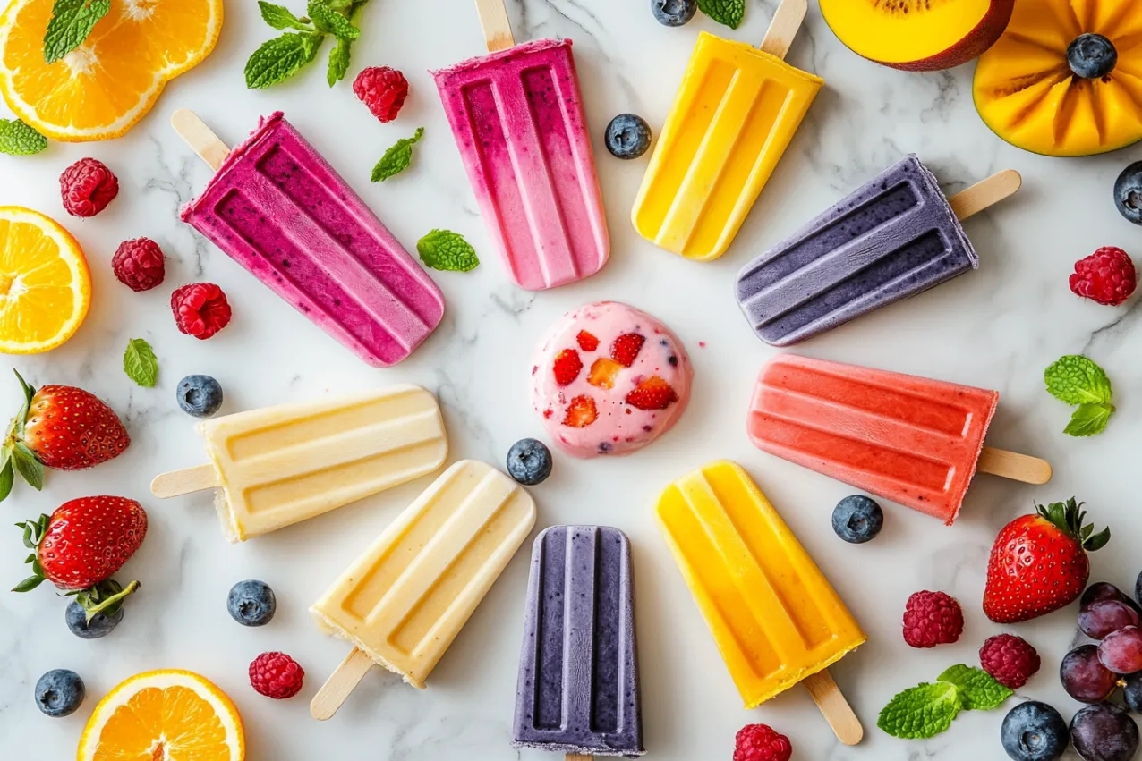 frozen yogurt popsicle