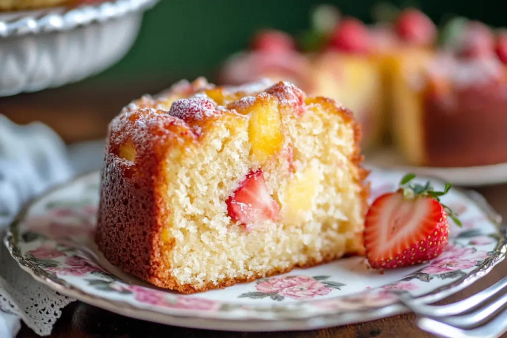 Strawberry Pineapple Pound Cake