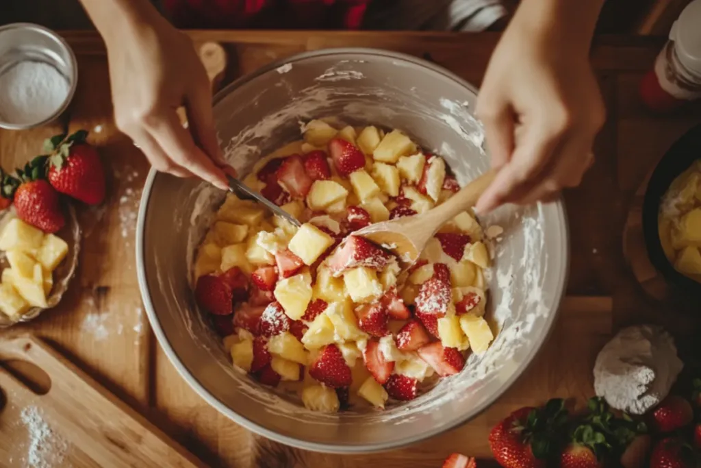 Strawberry Pineapple Pound Cake