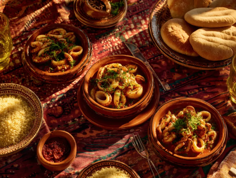 Calamari Tagine with Peppers