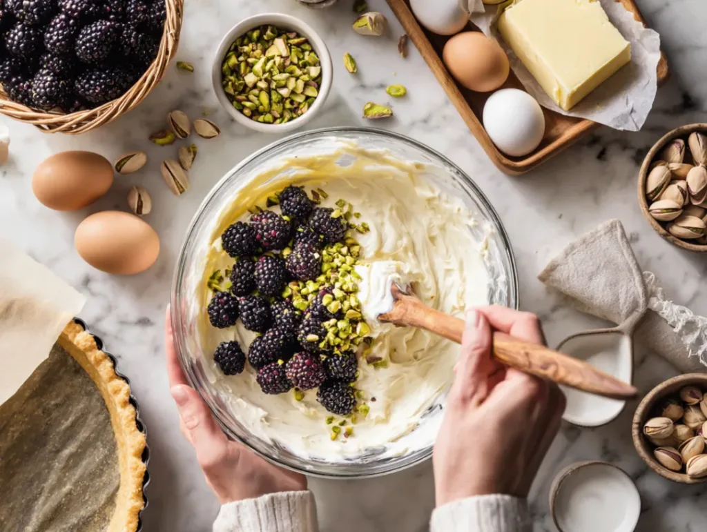 Blackberry Pistachio Dream Bars