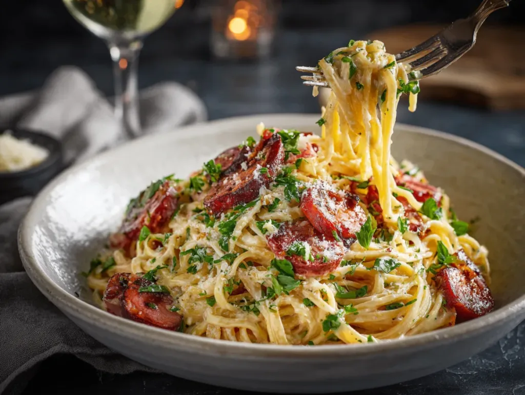 Creamy Kielbasa Pasta
