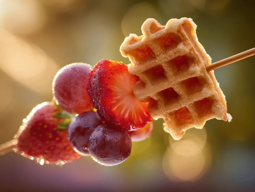 Waffles Fruit Skewers