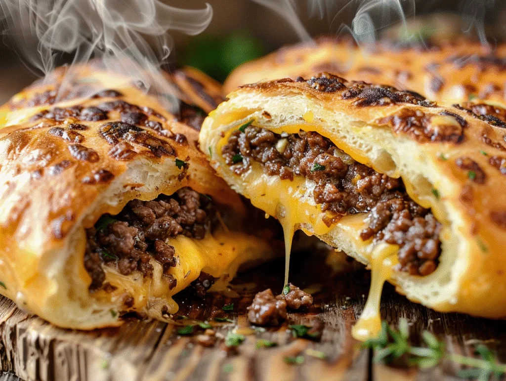  Cheesy Garlic Beef Bombs