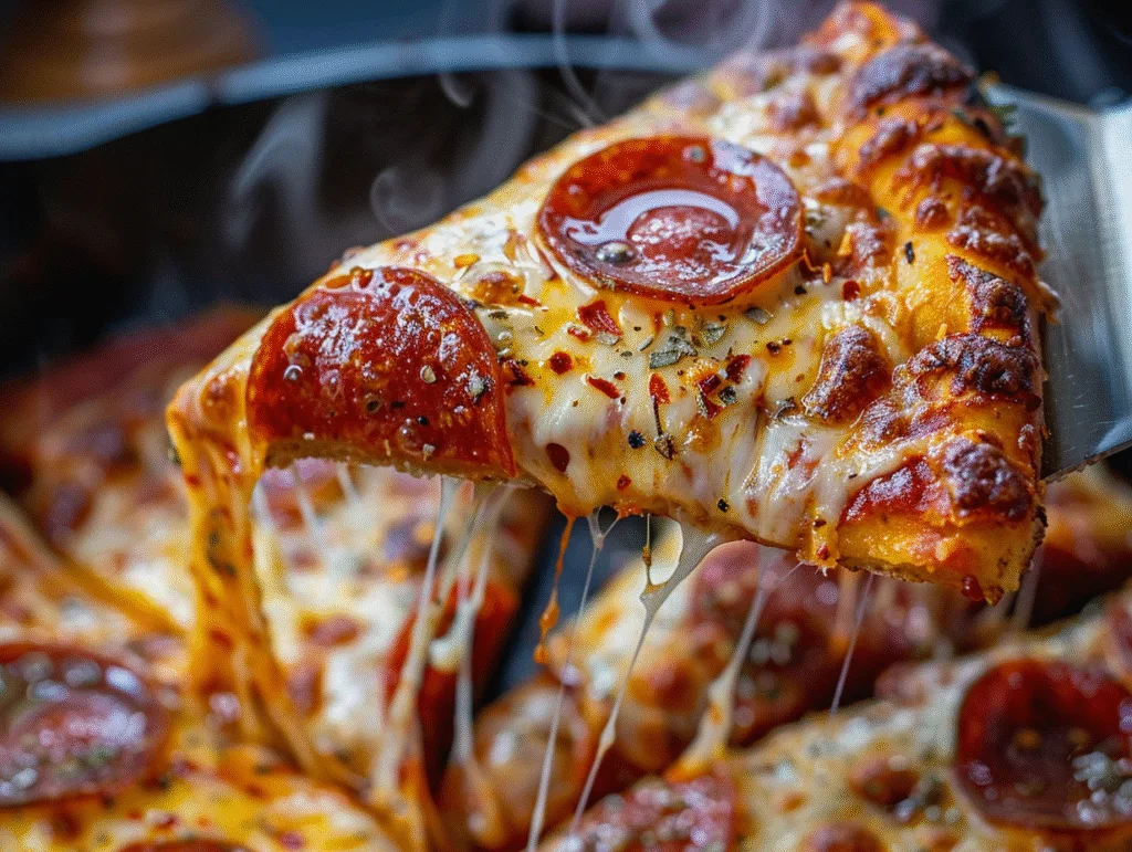 easy skillet pepperoni pizza