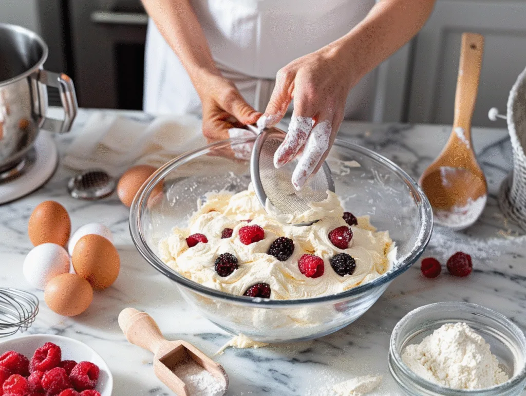 Fresh Fruit Sponge Cake Recipe
