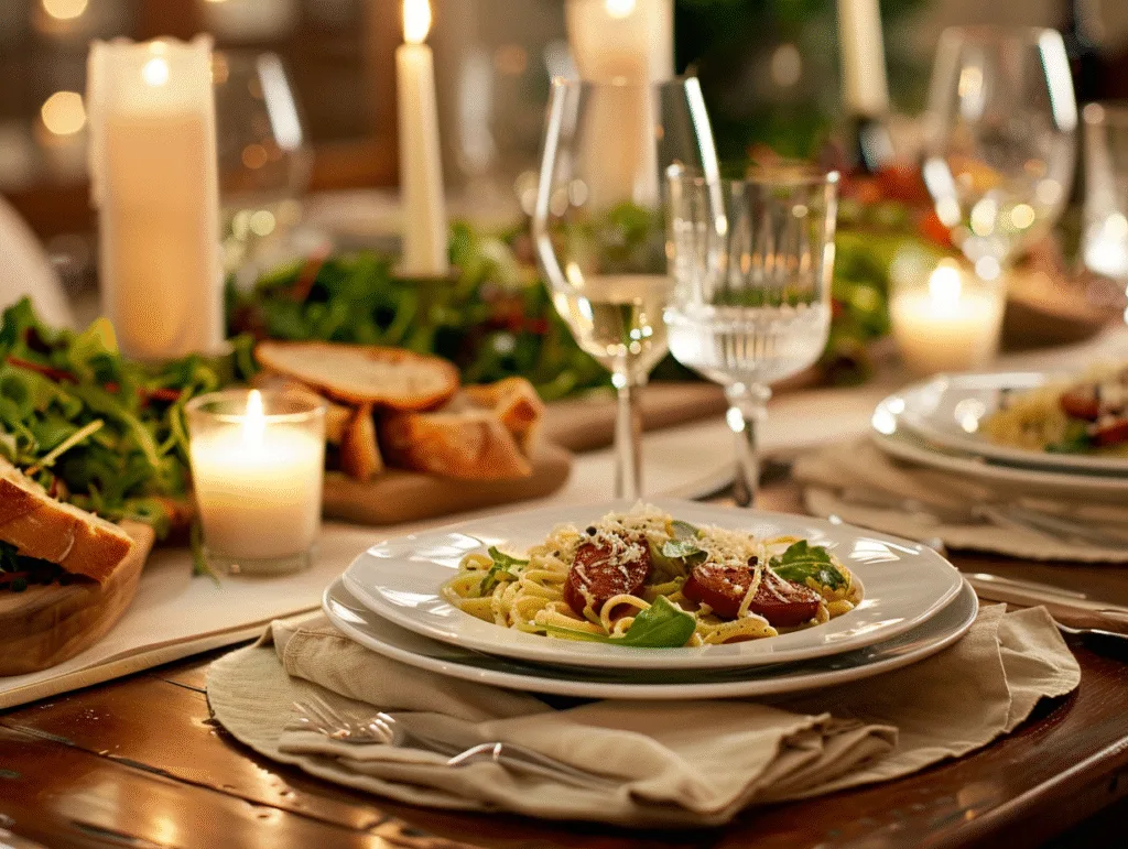 Garlic Parmesan Kielbasa Pasta