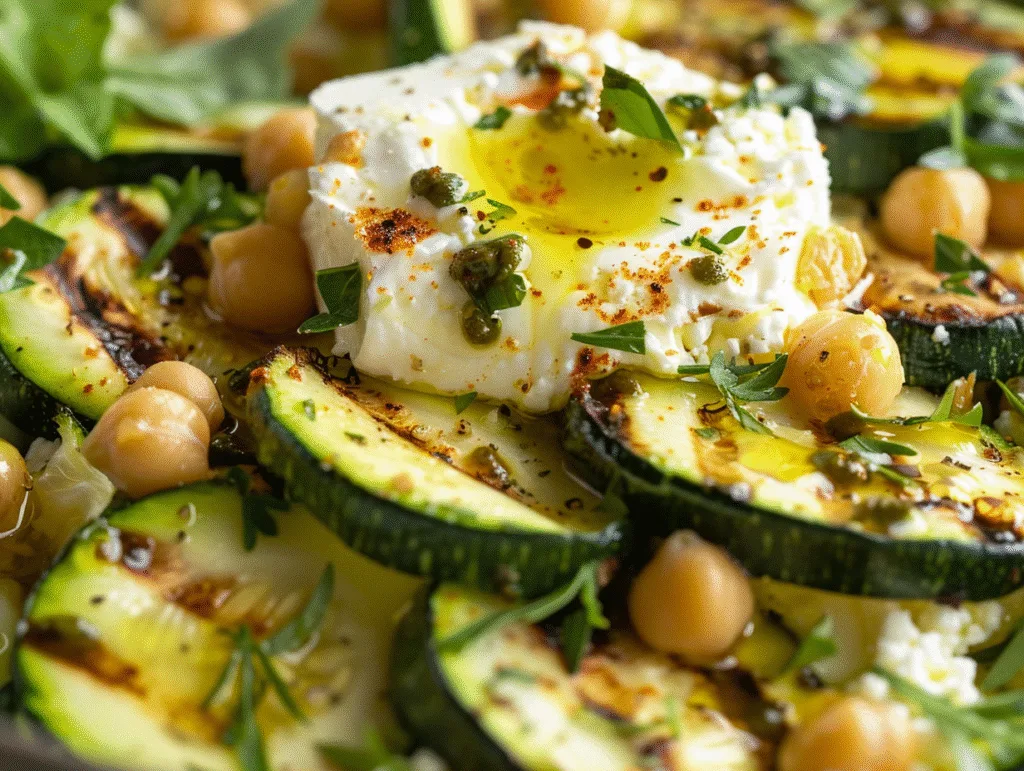 Grilled Zucchini Chickpea Salad