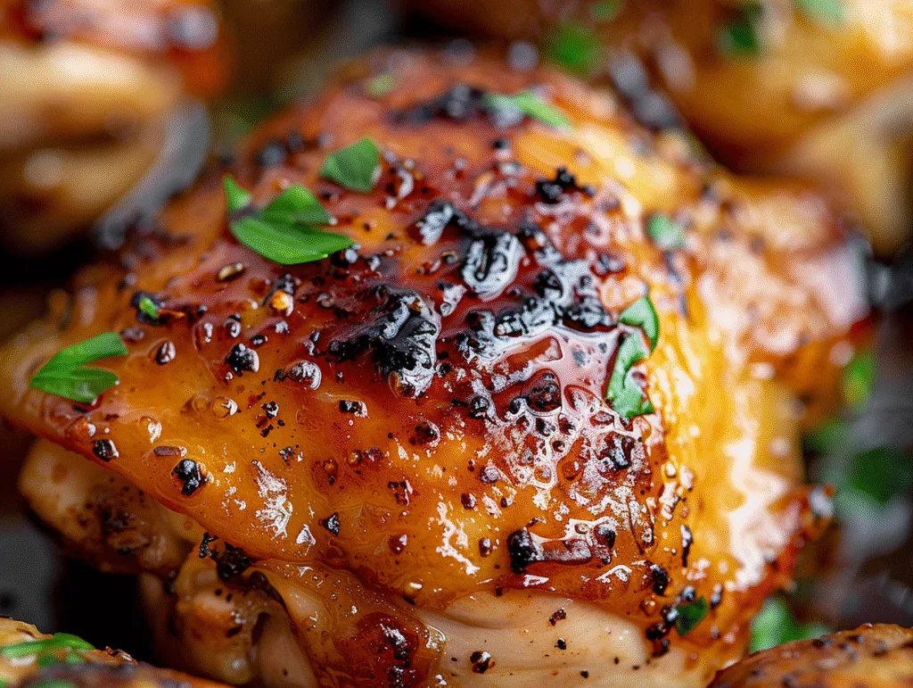 honey garlic chicken thighs