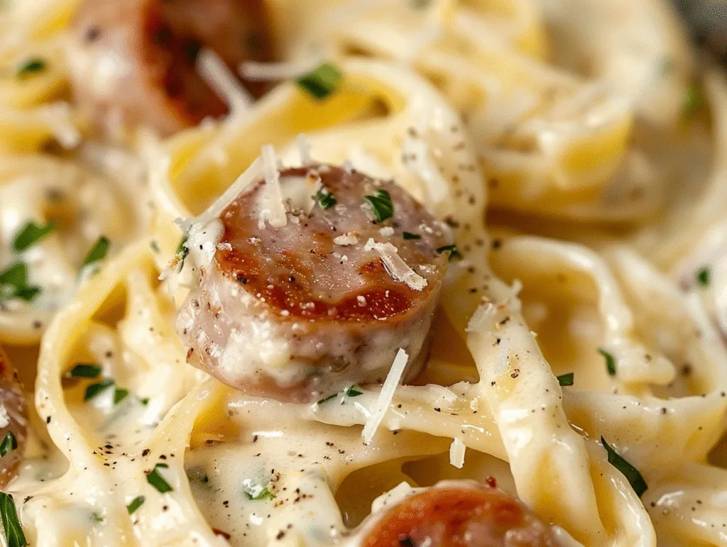 Sausage Alfredo Pasta