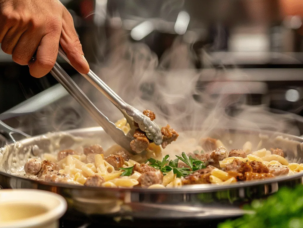 Sausage Alfredo Pasta