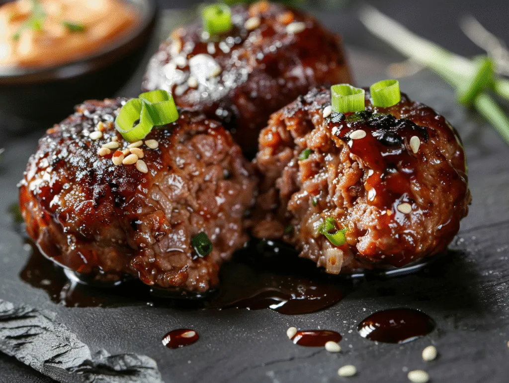 Korean BBQ Meatballs