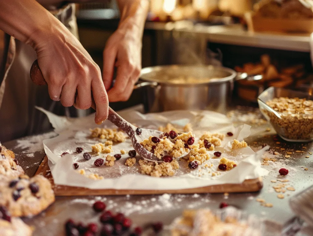 No-Bake Cranberry Pecan Praline Cookies