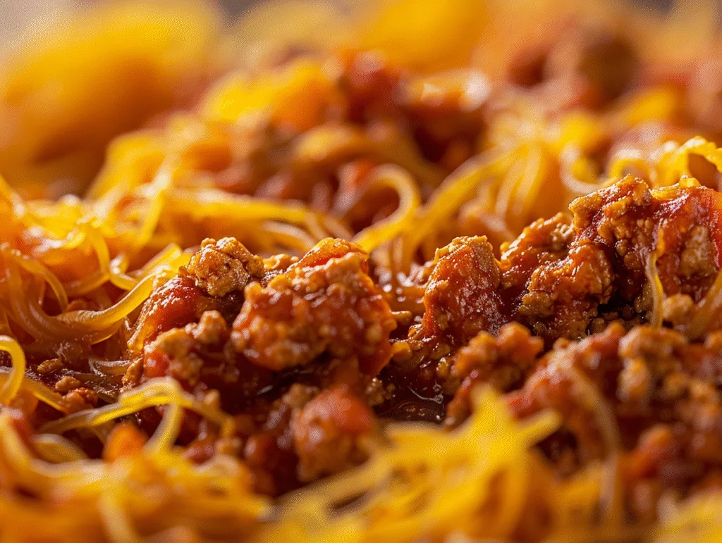 Turkey Marinara Spaghetti Squash