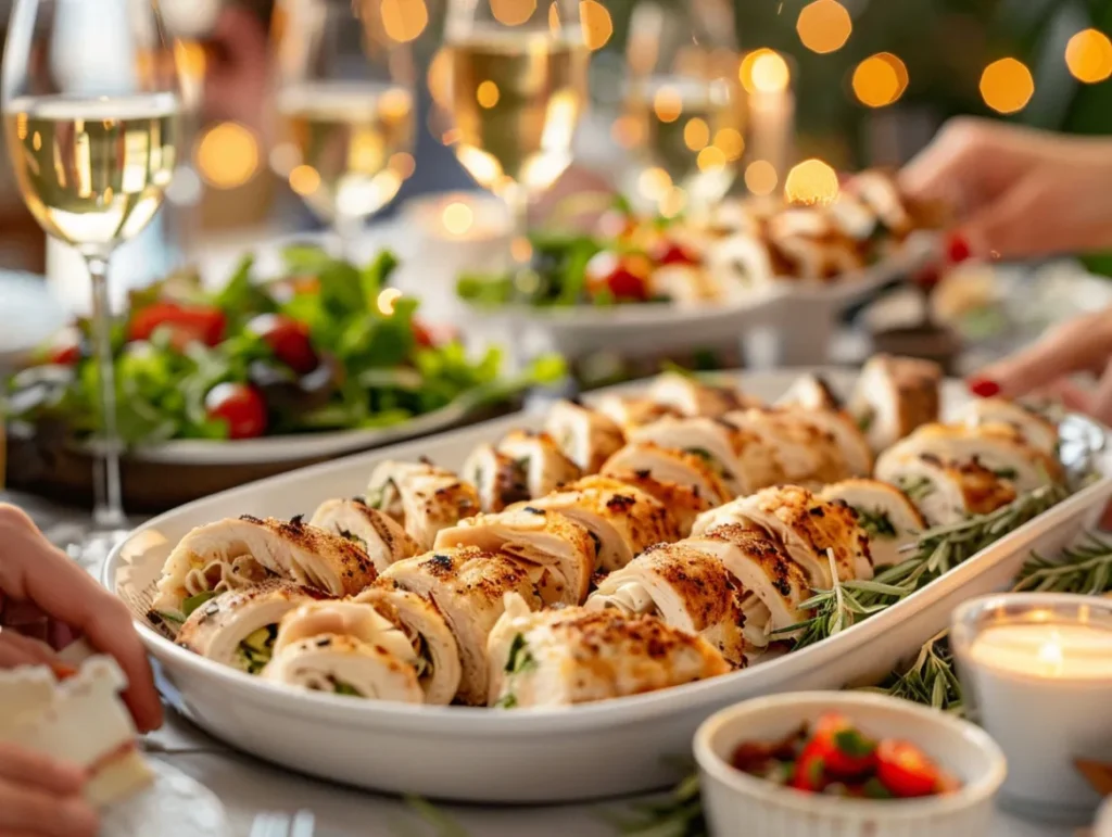 Cheesy Garlic Chicken Wraps