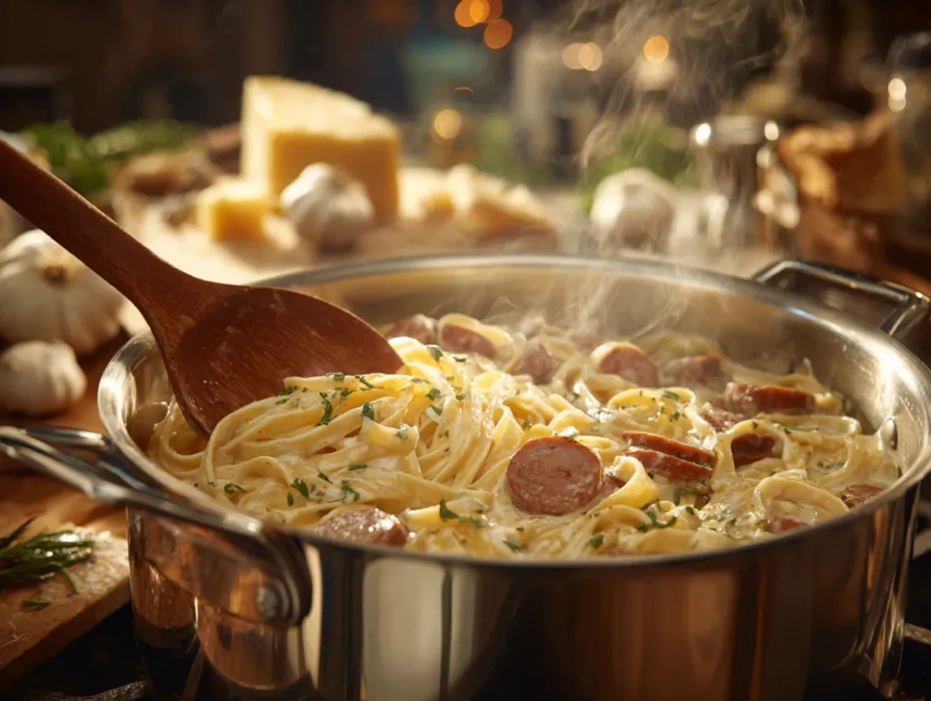 Kielbasa Alfredo Pasta