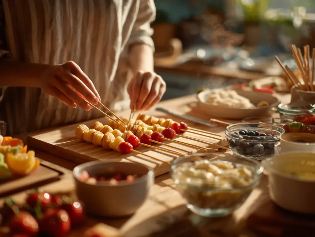 healthy pancake skewers