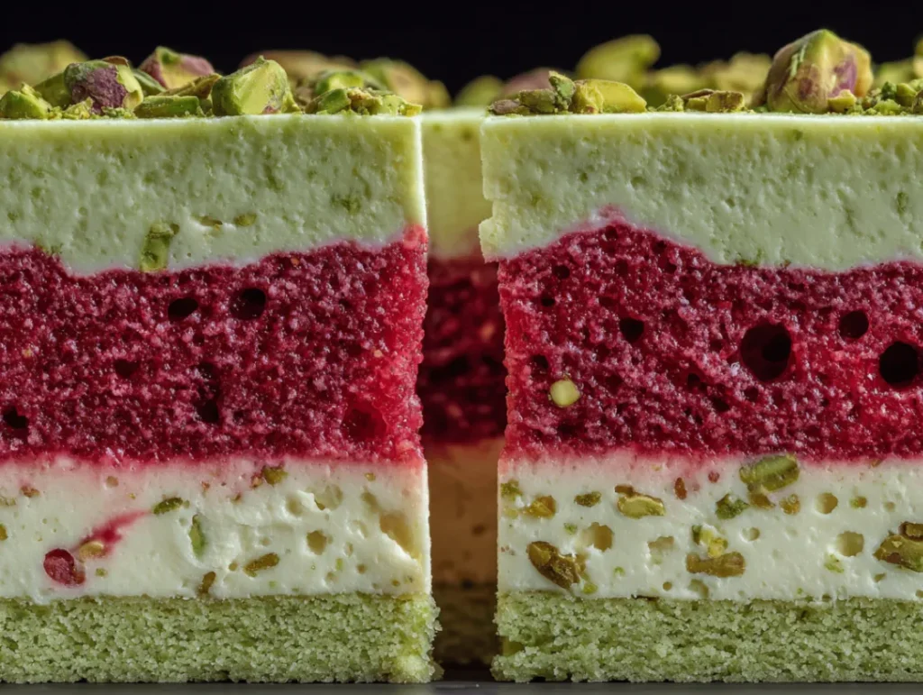 Raspberry Pistachio Mousse Cakes