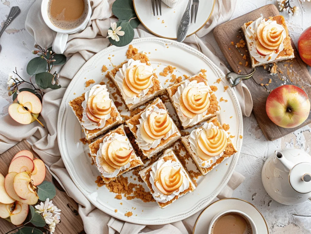 Caramel apple cheesecake bars
