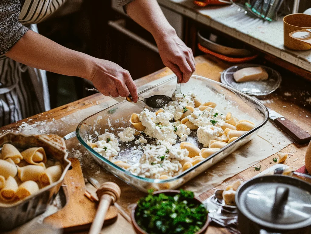 Chicken Alfredo Stuffed Shells