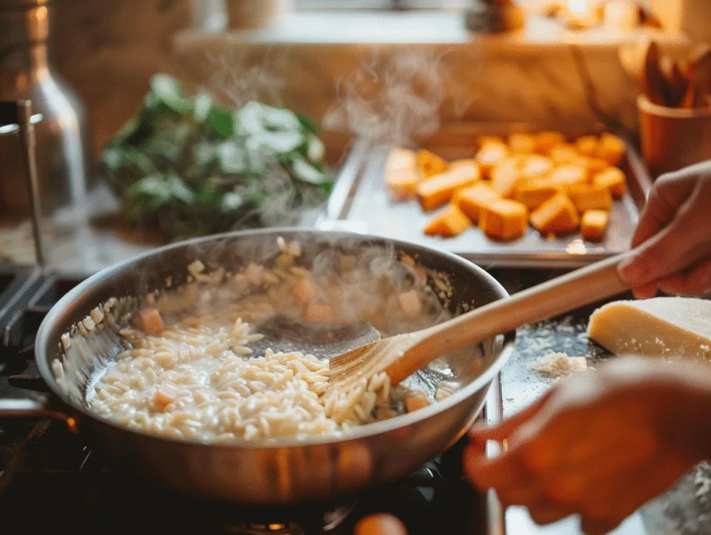 creamy orzo with butternut squash