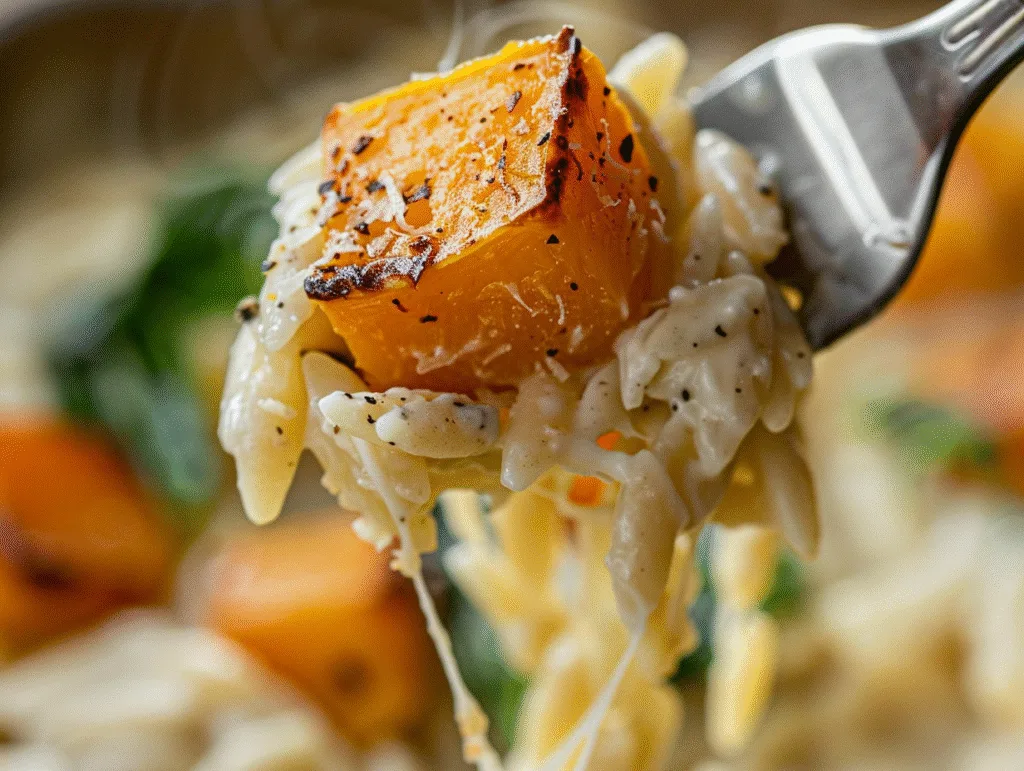 creamy orzo with butternut squash