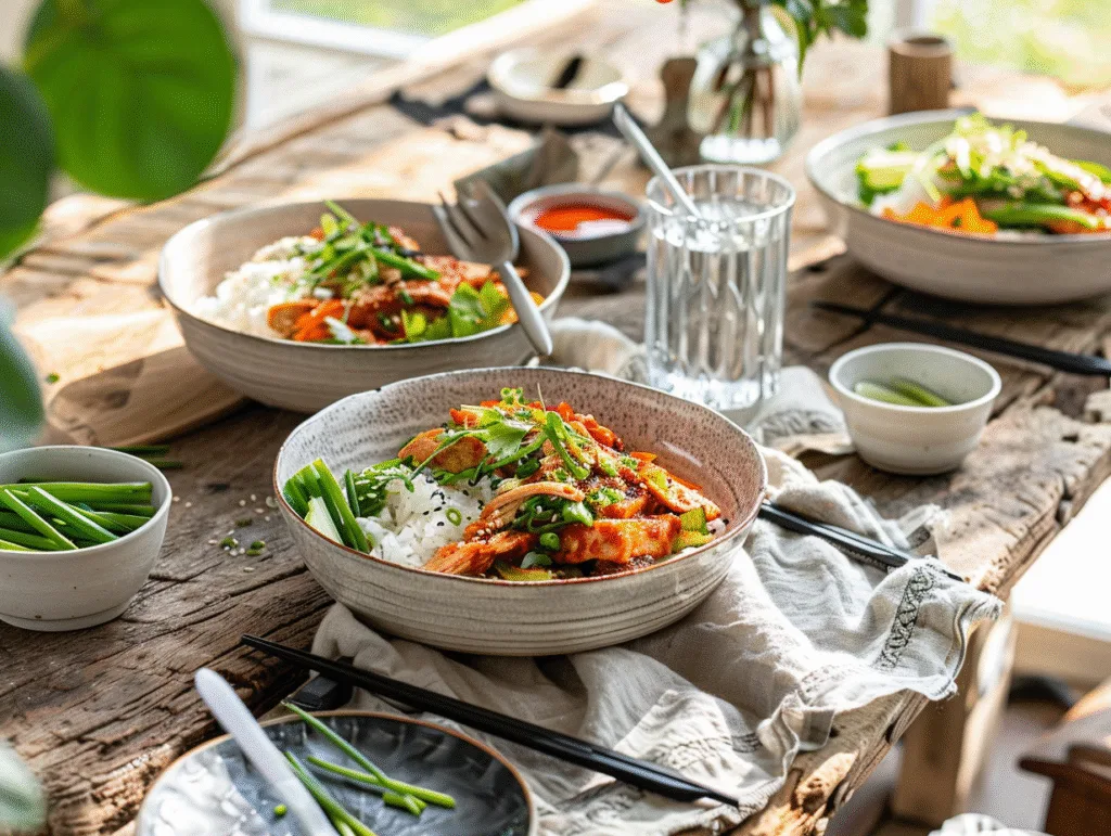 Korean BBQ Chicken Bowls