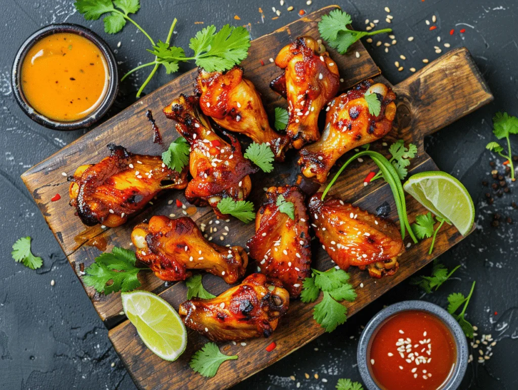 Mango habanero wings
