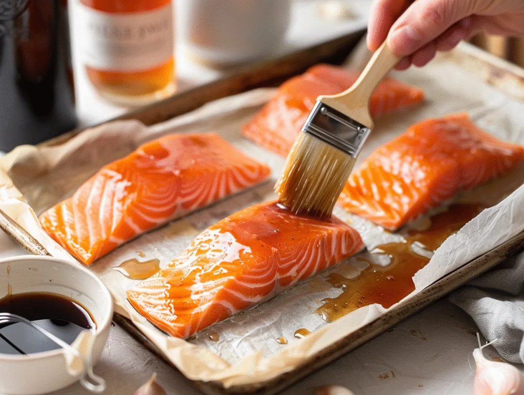 Maple glazed salmon