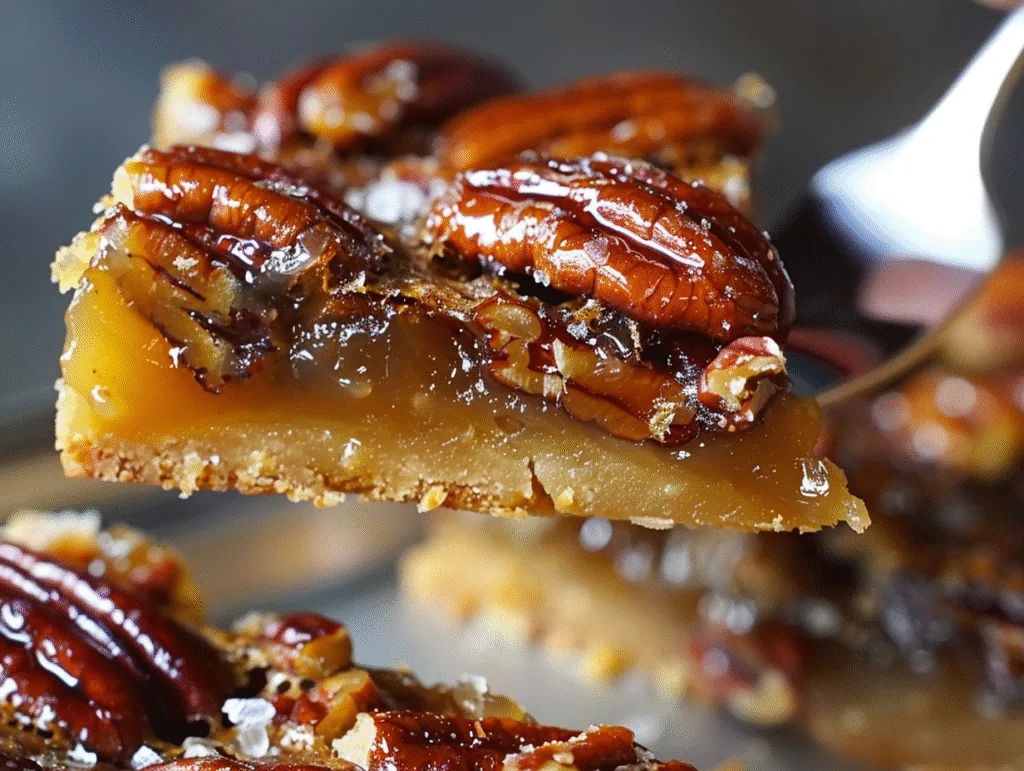 Salted Maple Pecan Pie Bars
