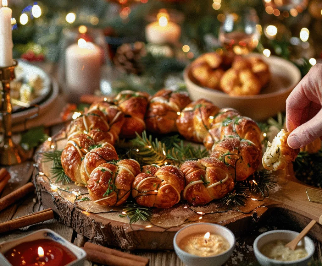pigs in a blanket wreath