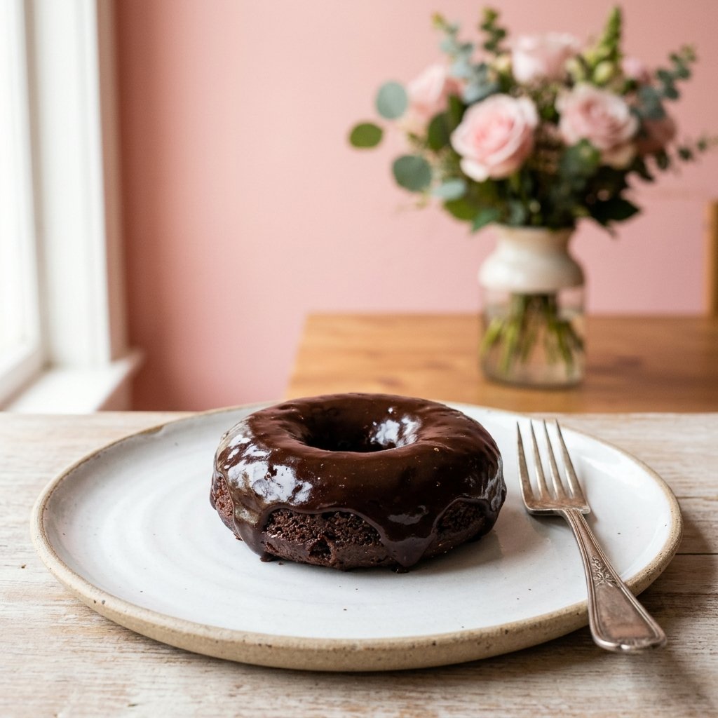 Double Dark Chocolate Fudge Donut