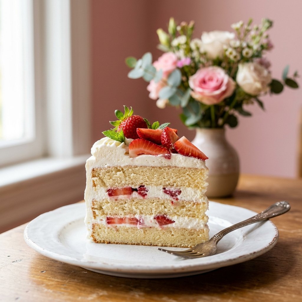 strawberry cream cake